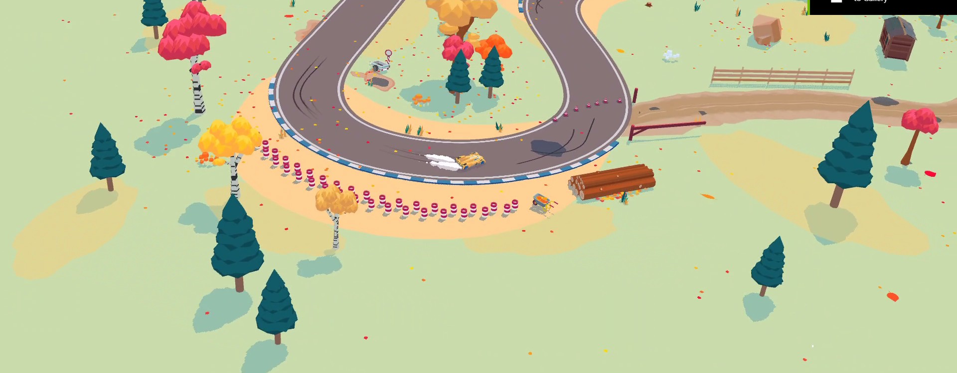 A screenshot from the SpotRacers Universal Race track Teacher's Trail