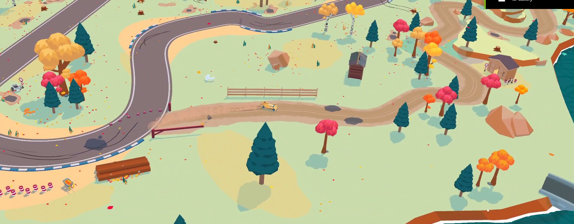 A screenshot from the SpotRacers Universal Race track Teacher's Trail