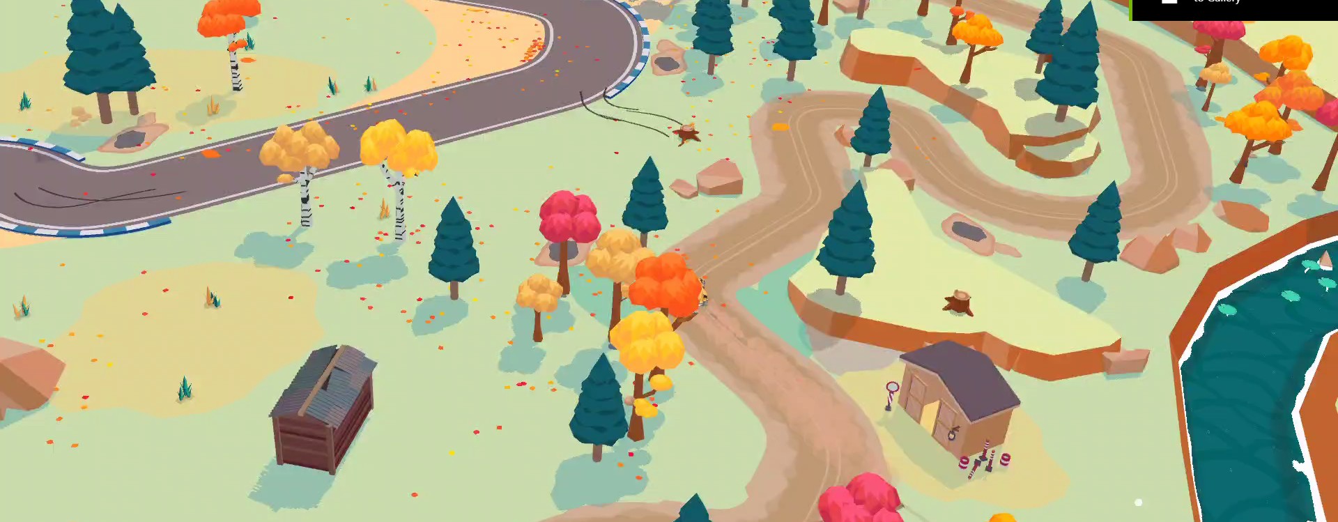 A screenshot from the SpotRacers Universal Race track Teacher's Trail