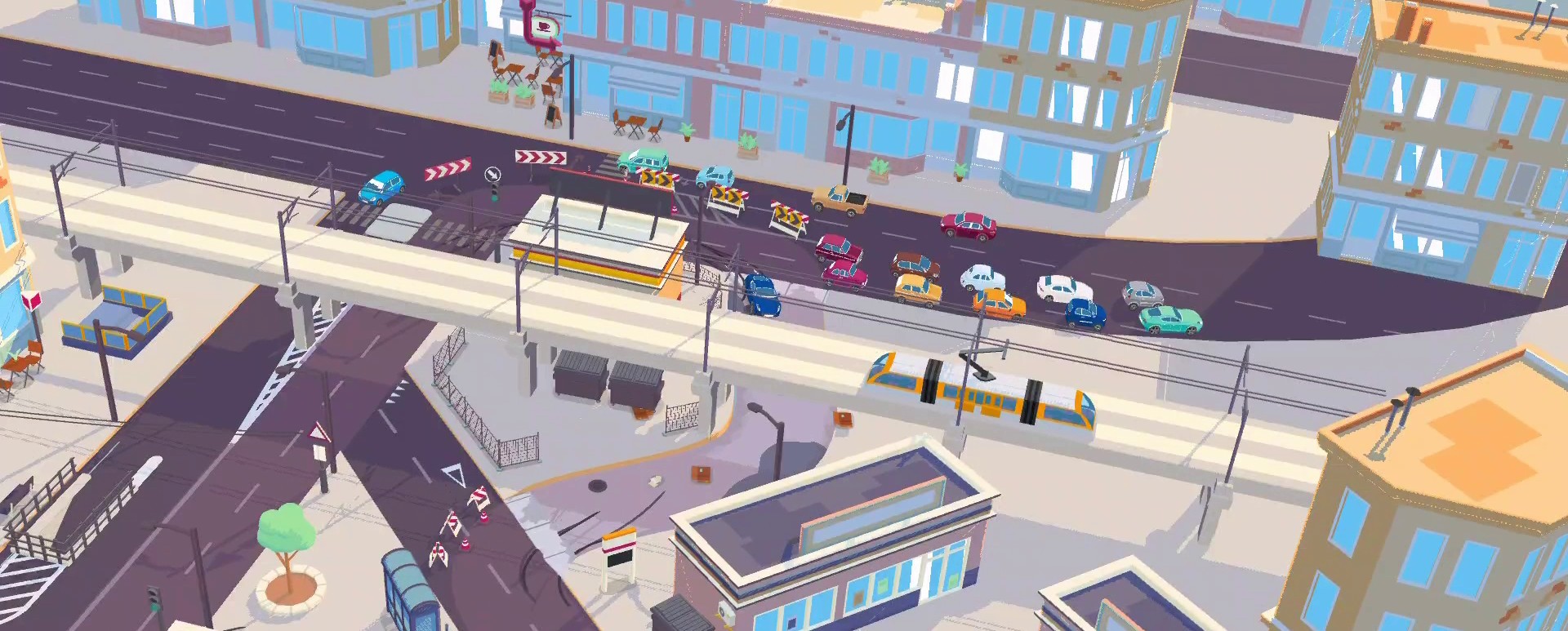 A screenshot of the SpotRacers Urban Race track Funky Uptown