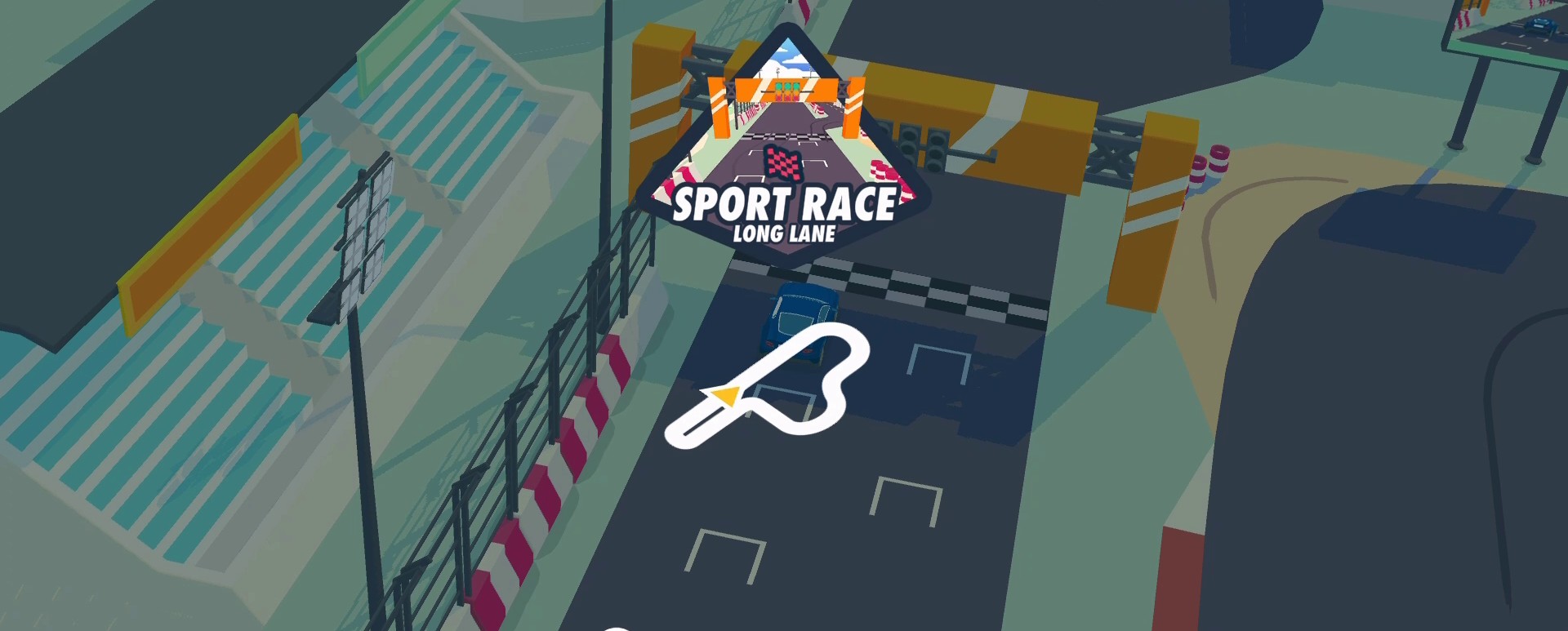 A screenshot from the SpotRacers Sport Race track Long Lane