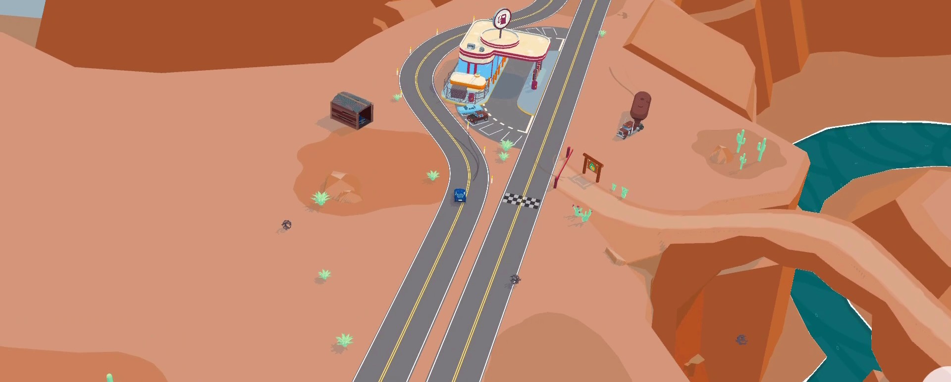 A screenshot from the SpotRacers Sport Race track Restless Route