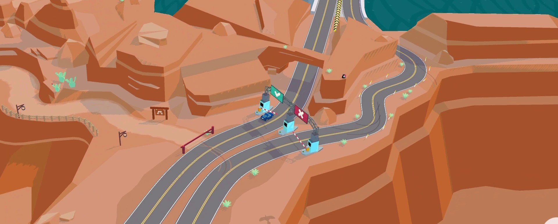 A screenshot from the SpotRacers Sport Race track Restless Route