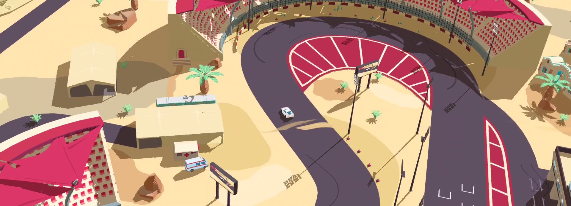 A screenshot from the SpotRacers Sport Race track Sunny Sands