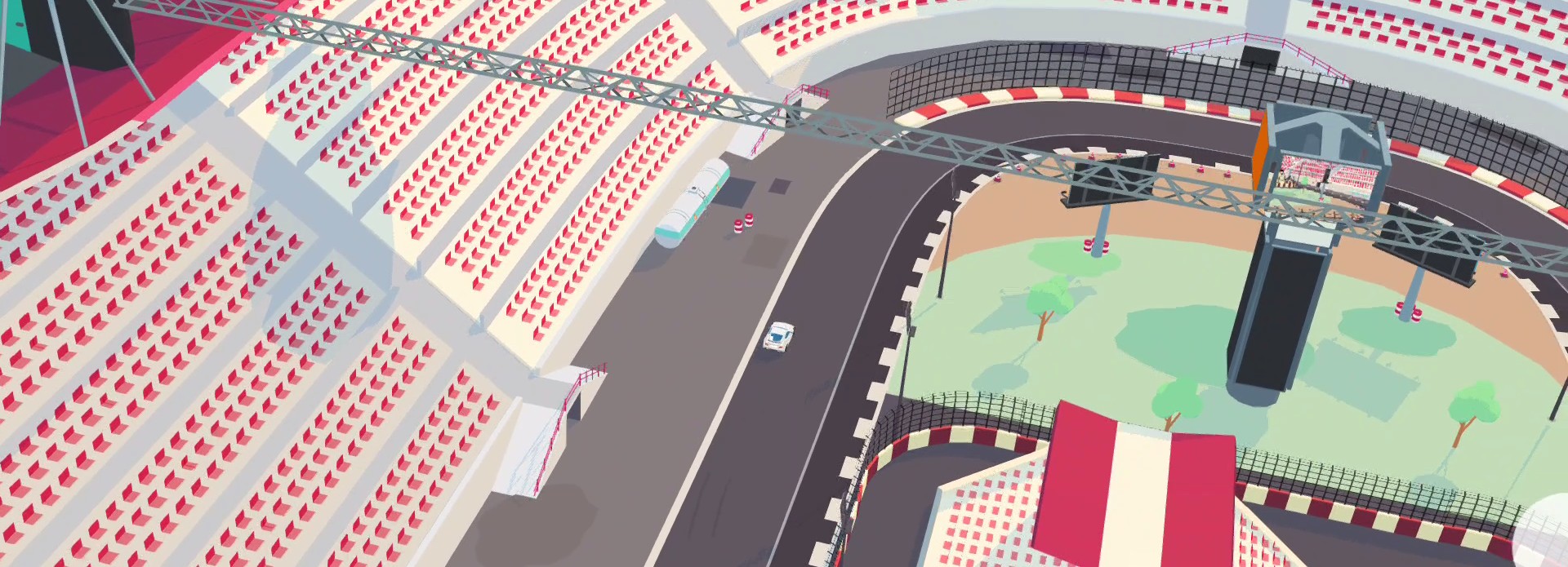 A screenshot from the SpotRacers Sport Race track Topspeed Stadium