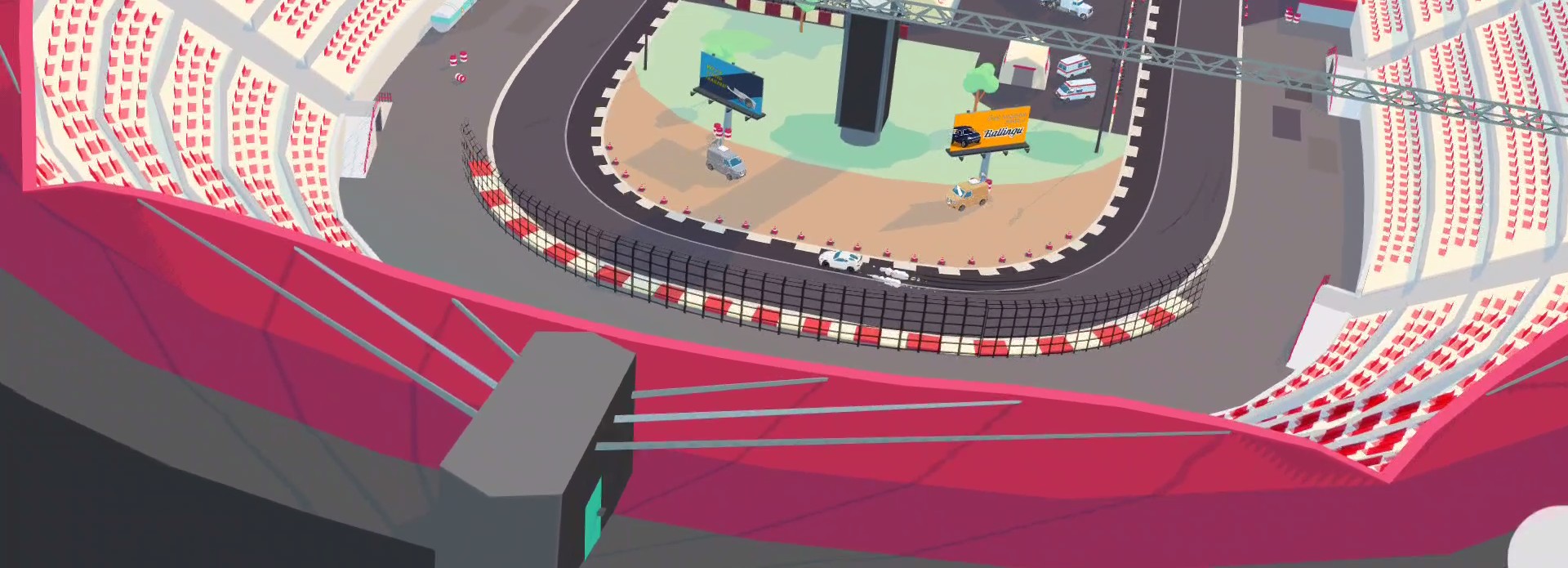 A screenshot from the SpotRacers Sport Race track Topspeed Stadium